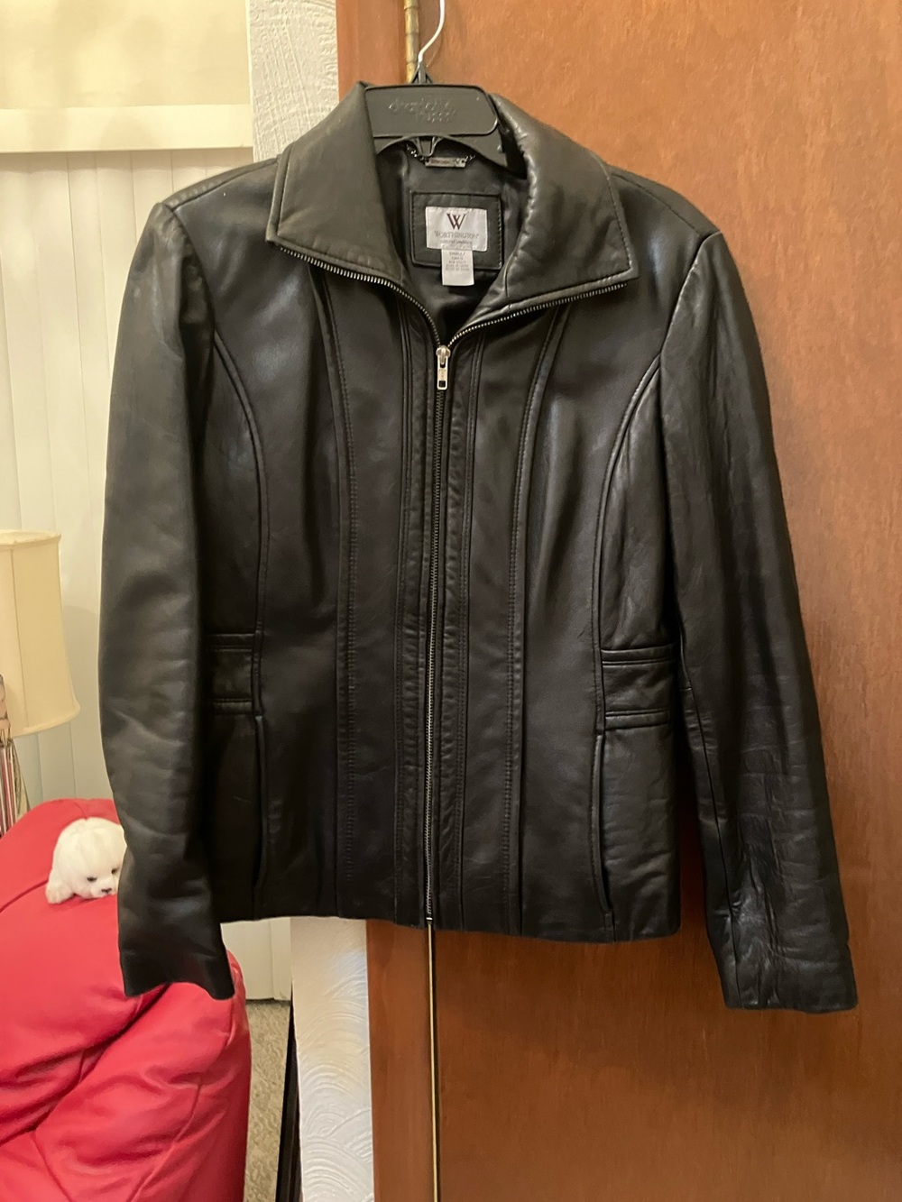 WORTHINGTON black lambskin leather jacket